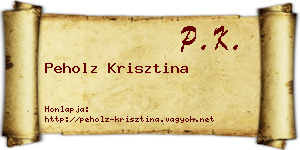 Peholz Krisztina névjegykártya